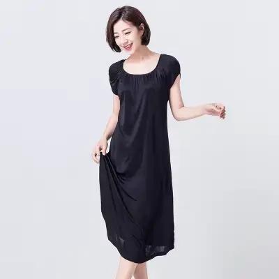 Nuisette pure pour femmes, robe de nuit longue, chemise de nuit pour dames, ample, grande taille, vê