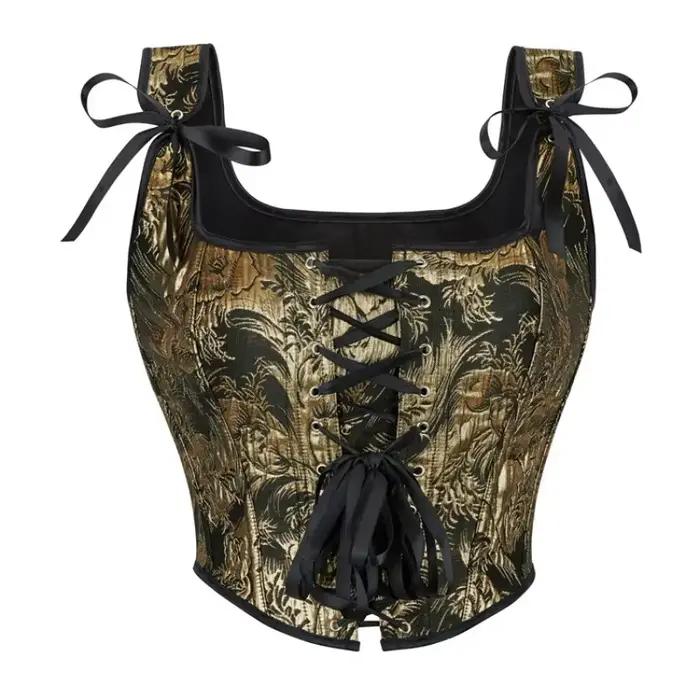 Corset gothique avec bretelles débardeur à lacets Vintage Bustier Steampunk Korsett Shapewear femmes