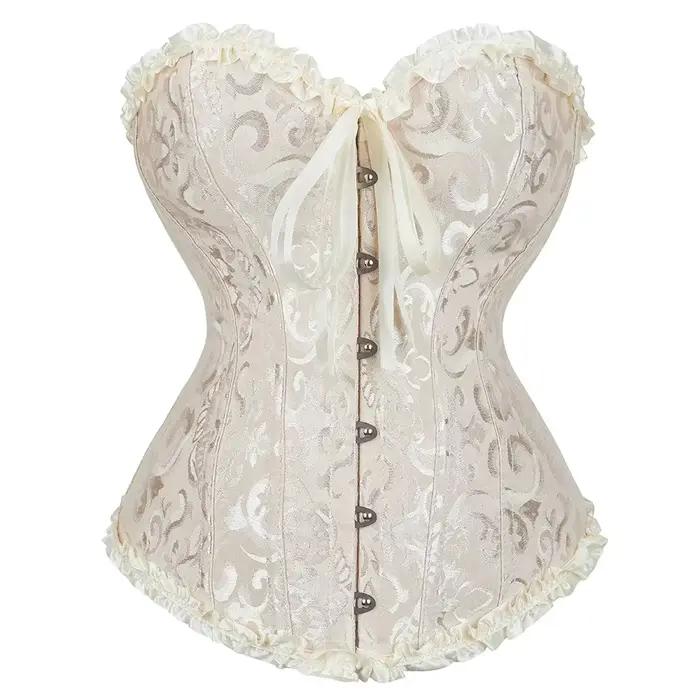 Top Corset victorien pour femmes, Bustier Vintage à lacets, désossé, Shapewear gothique, mode Jacqua