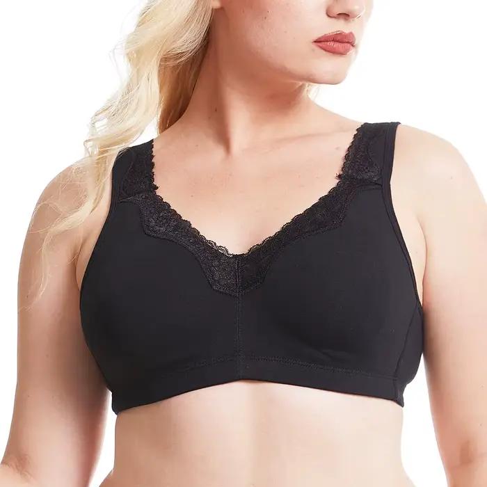 BCHRAYIUP Soutien-Gorge sans Armature Non rembourré Femme à Couverture Totale Coton 90 95 100 105 11