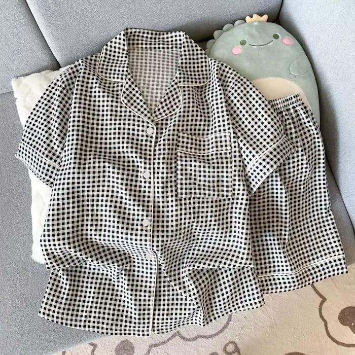 Nouvel ensemble pyjama d'été 2026 pour femme : short à manches courtes, motif dessin animé mignon, c