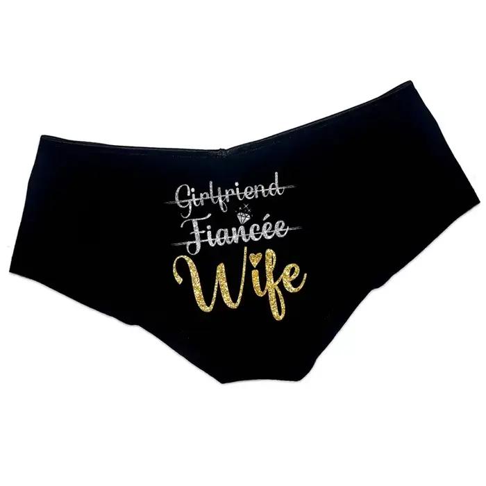 Culotte de mariée pour femme, petite amie, fiancée, lune de miel, mariage, juste défaut, future mari