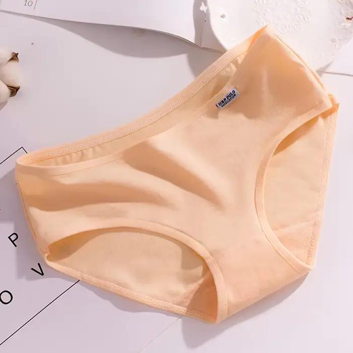 Culotte en coton pur pour femme, sous-vêtement confortable, doux et respirant, couleur bonbon, taill