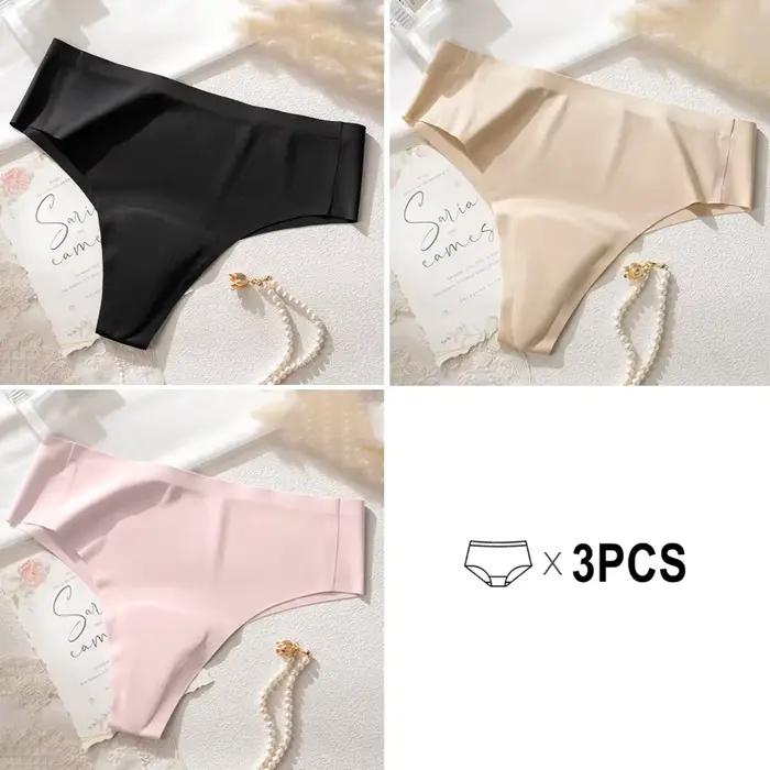 3 pièces éviter les culottes à bout de chameau culotte tanga sans couture couverture anti-cernes à b