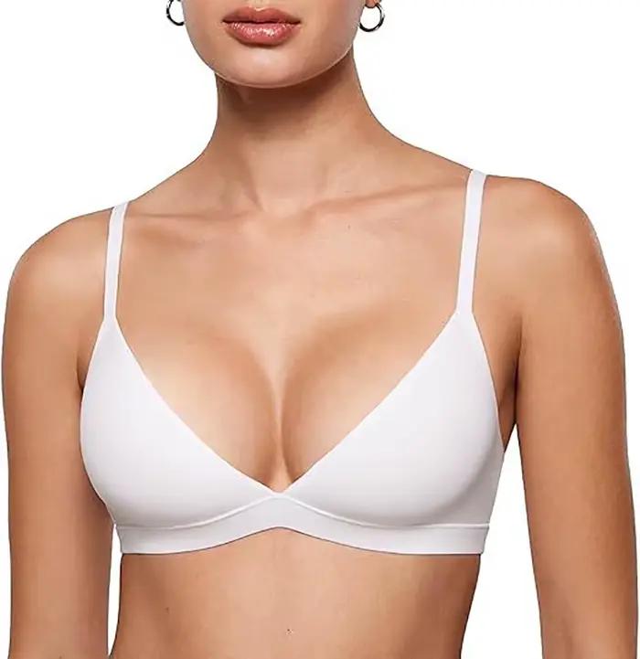 Soutiens-gorge triangulaires sans fil pour femmes, décolletés plongeants, sans armatures, sans doubl