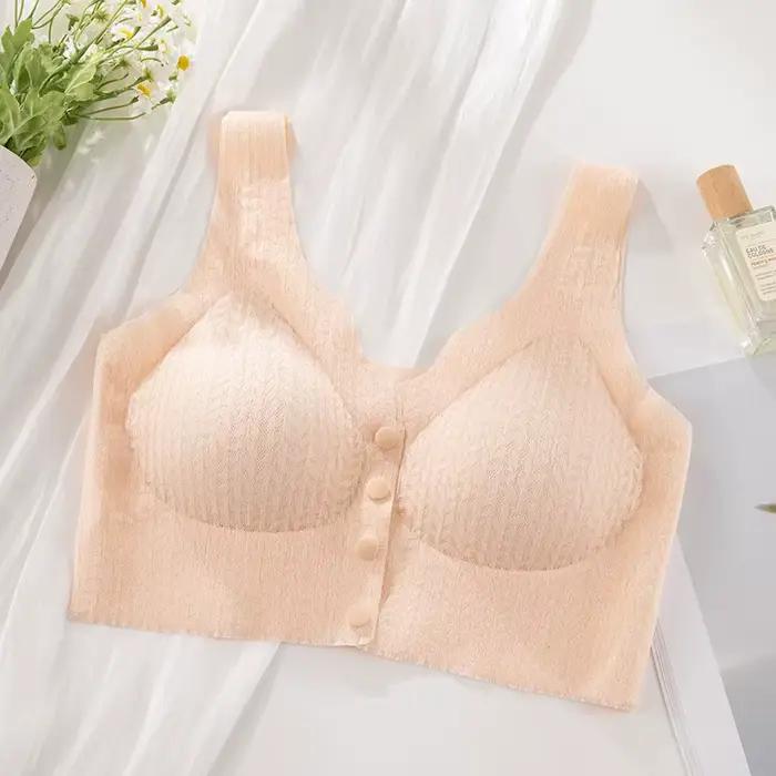 Soutien-gorge d'allaitement pour femmes enceintes, sexy, boutonné sur le devant, anti-affaissement, 