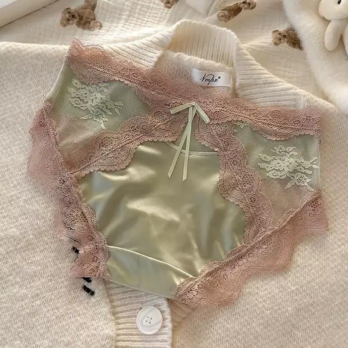 Culottes sous-vêtements pour femmes culottes en dentelle Sexy tongs pantalons brésiliens Sexy soie r