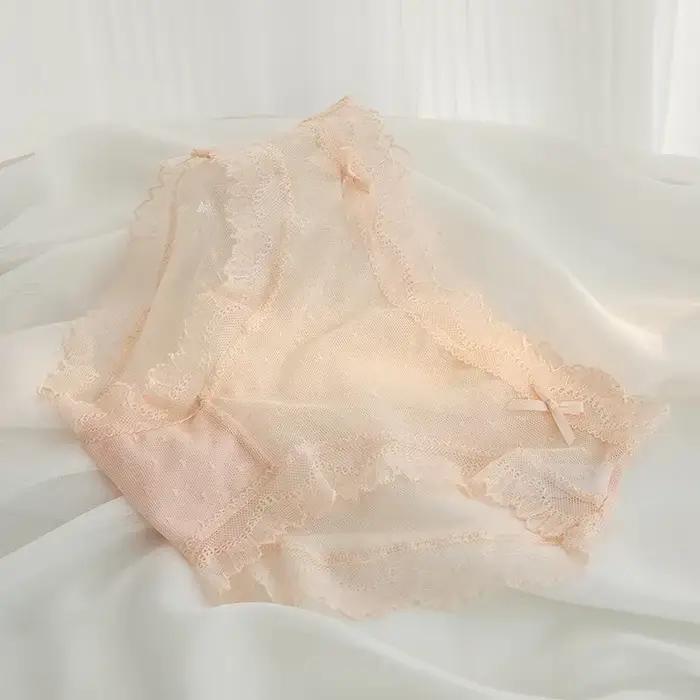 Femmes sous-vêtements culotte Sexy dentelle culotte fille évider confort slips taille basse sans cou