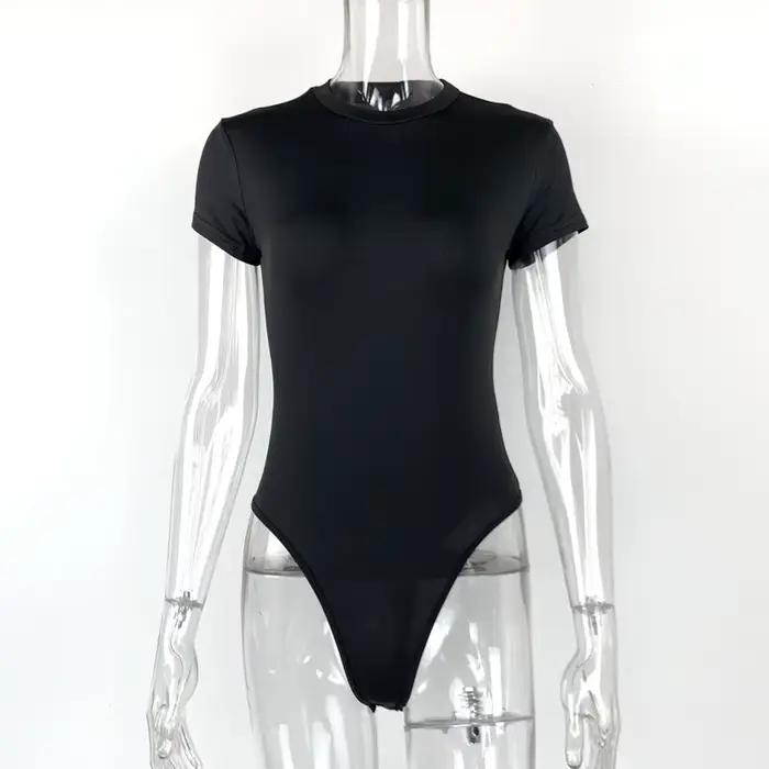 2025 nouveau body à manches courtes pour femmes, corps moulant coupe ajustée, tenues de combinaison 