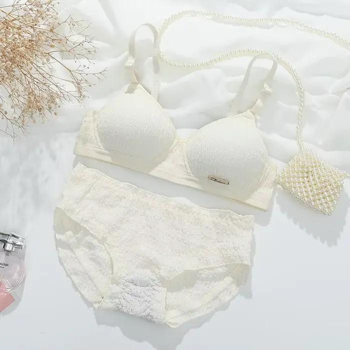 Femmes ensemble de soutien-gorge Sport Lingerie sans fil Bralette haut Sexy taille basse culotte fem