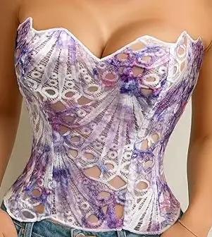 Body en dentelle légère à armature en os de poisson, corset en maille double couche, coupe ajustée, 