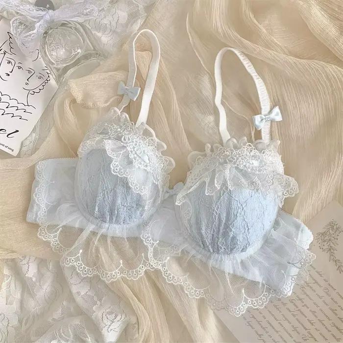 Soutien-gorge Sexy Lolita ensemble de soutien-gorge petits seins rassemblés sans anneau en acier sou