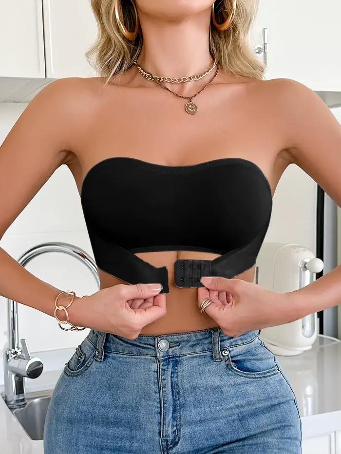 Soutien-gorge sans bretelles pour femme, sans couture, sans armatures, sans rembourrage, fermeture a