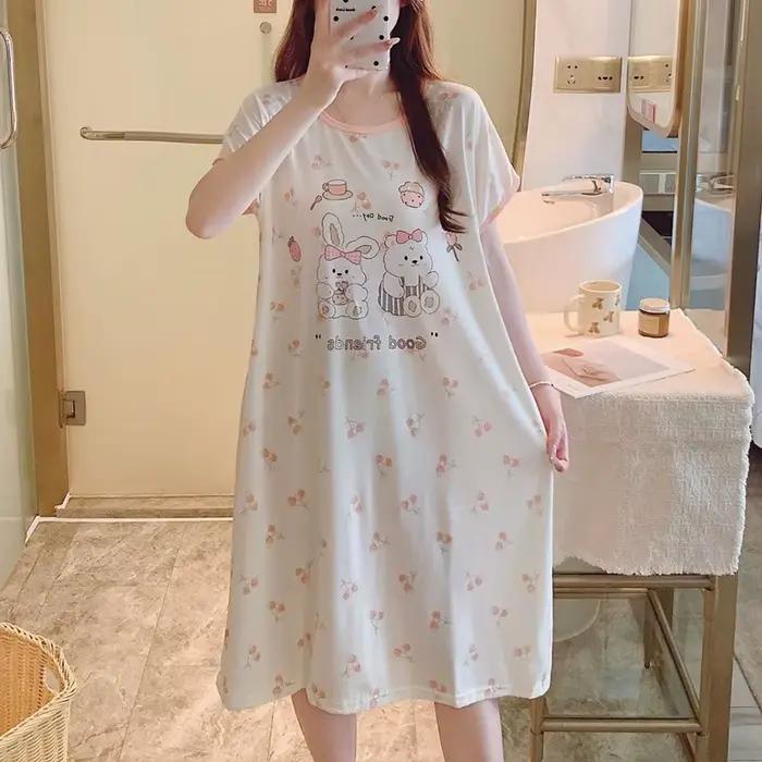 Chemise de nuit pour femme, pyjama, vêtements de nuit, sous-vêtements féminins, tenue de sommeil est