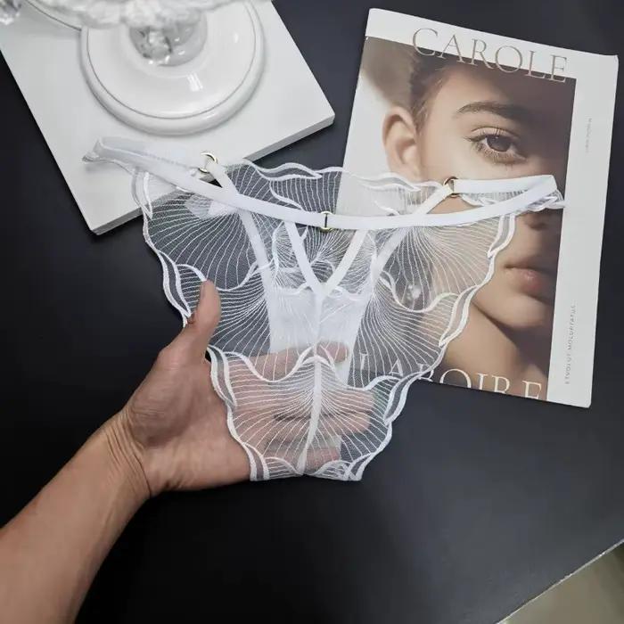 Soutien-Gorge Dentelle Brodée Fleurs Françaises Désir Pur Sans Armatures Confort Ultra Fin Soutien L