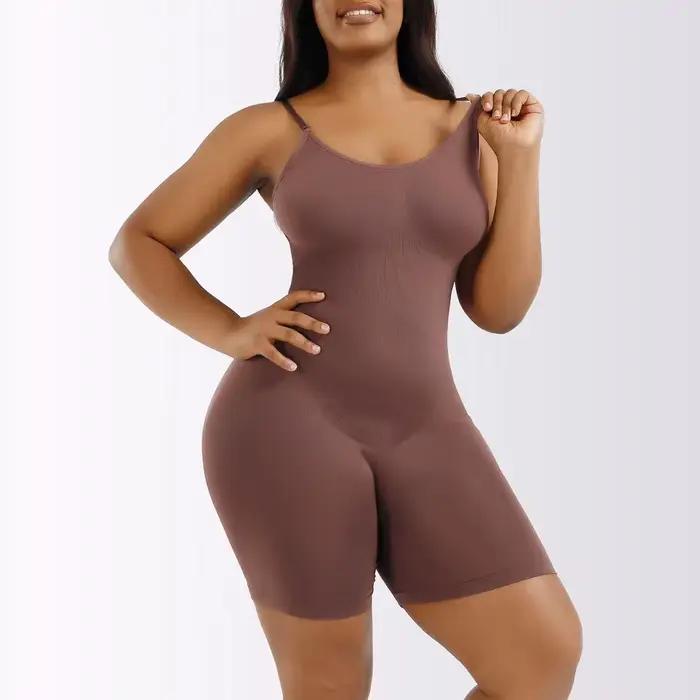 Combinaison de corps entier pour femmes, vêtements protubérants, contrôle du ventre, sans couture, e