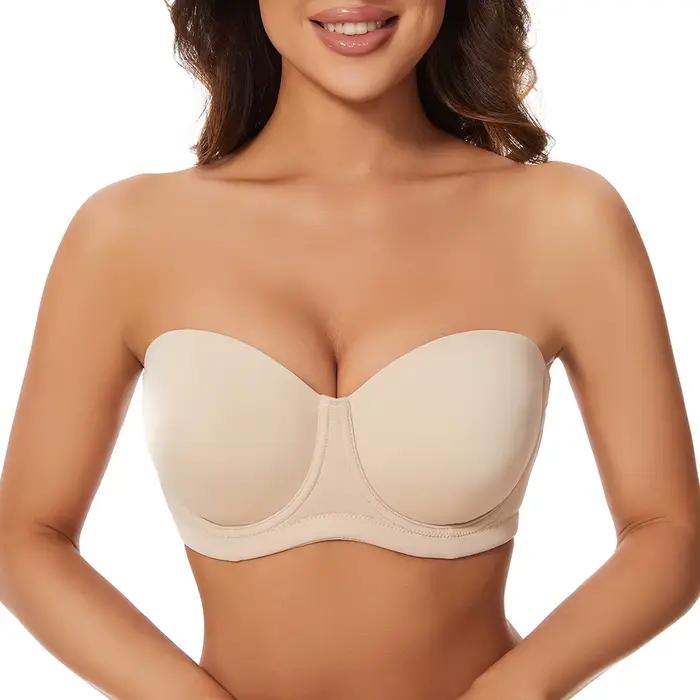 Soutien-gorge Push Up à bretelles amovibles, grande taille, à armatures, couverture complète multidi