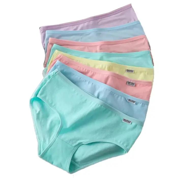 Sous-vêtements couleur bonbon pour femmes, culottes en coton confortables de haute qualité, taille m