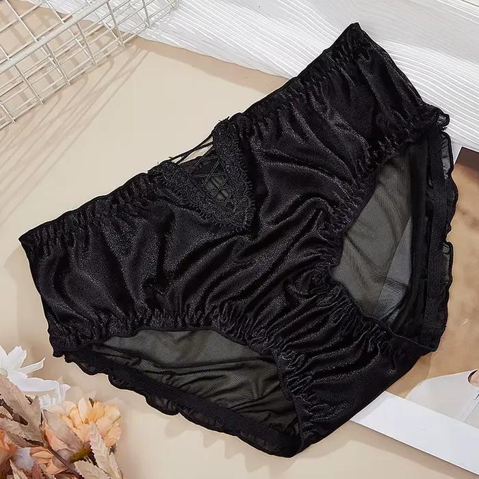 Ropa intérieur para mujeres culottes sexy femmes dentelle surdimensionné lenceria creux respirant li