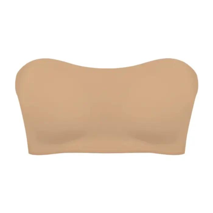 Soutien-gorge bandeau sans bretelles à boucle latérale, design tendance, confortable, push-up et de 