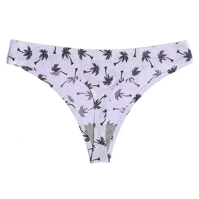Tanga Sexy femmes tongs imprimé fleuri sans couture String culotte String femme taille basse respira