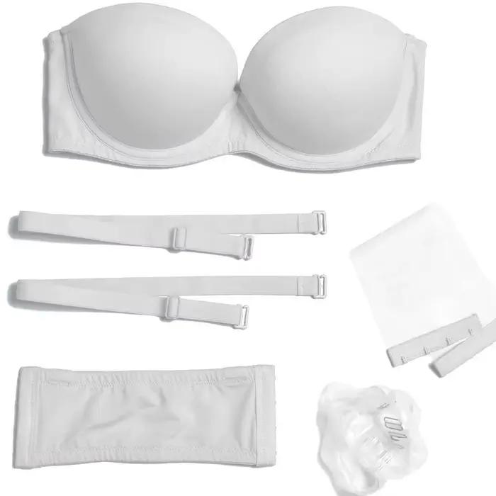 Nouveau Soutien-Gorge Femme 2026 Sans Bretelles Sexy Dos Nu Croisé Push-Up Invisible Rembourré Multi