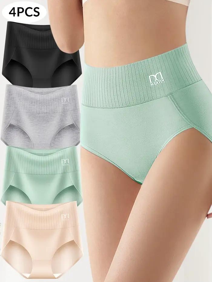 Culotte taille haute pour femmes, 4 pièces, serrage du ventre, ceinture de levage des hanches, confo