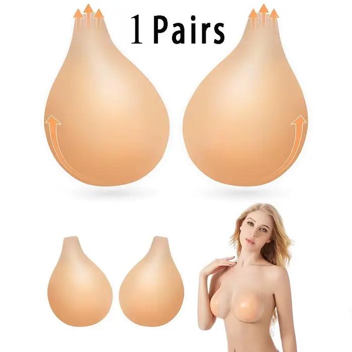 Soutien-gorge collant Push Up adhésif dos nu sans bretelles pour femmes, couvre-mamelon en Silicone 
