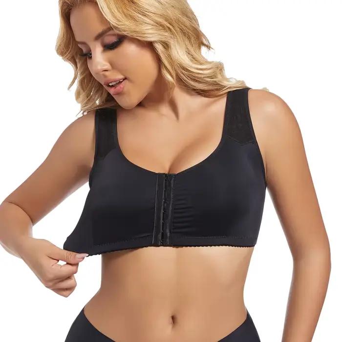 Soutien-gorge de sport pour femme, minimisateur, avec fermeture avant, correcteur de posture, push-u
