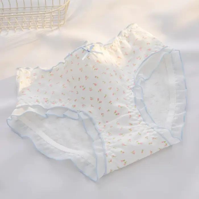 Culottes en coton à motif floral style français, taille mi-haute, confortables, pour femmes, avec vo