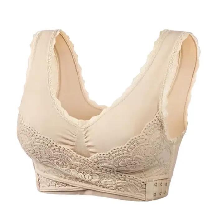 Soutien-gorge soyeux sans fil avec boucle latérale, confortable pour la récupération post-chirurgie,
