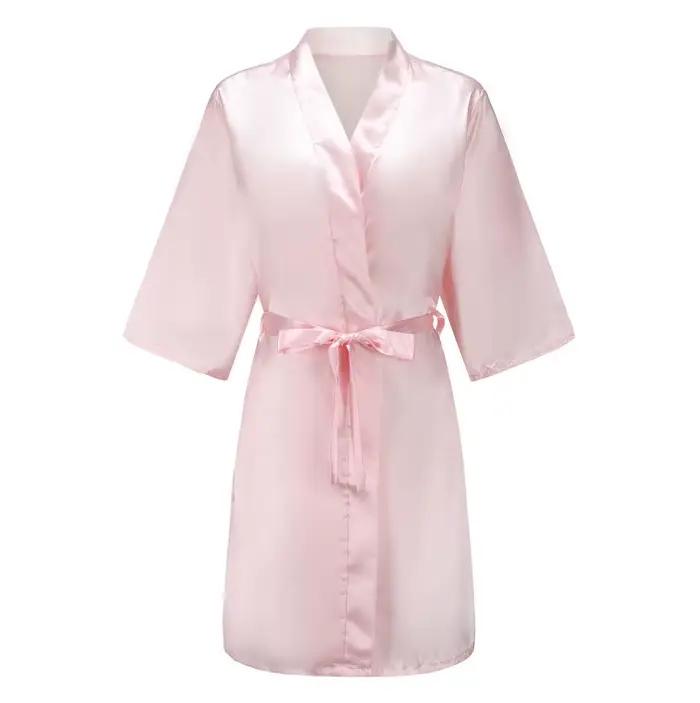 Robe en Satin femme Lingerie intime vêtements de nuit soyeux mariée cadeau de mariage décontracté Ki