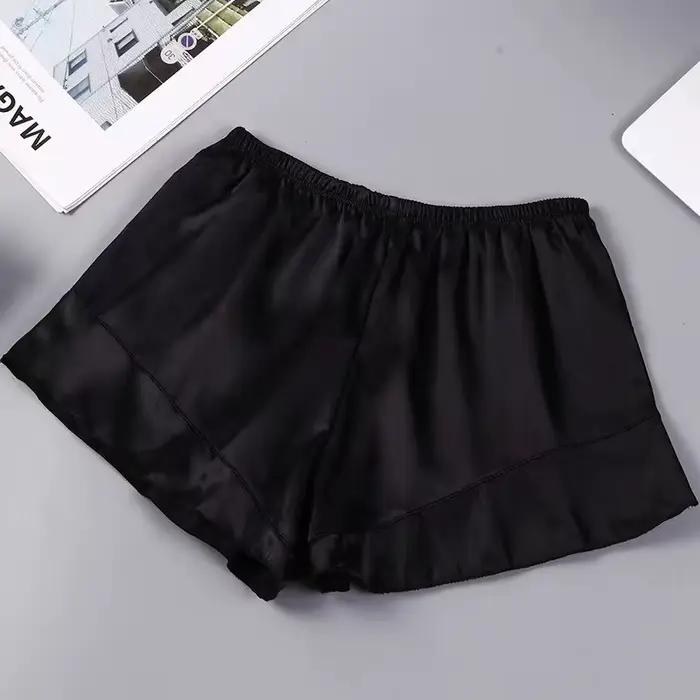 Shorts en satin pour femme, sous-vêtements de sécurité, pantalon court d'été sexy et léger, culotte 