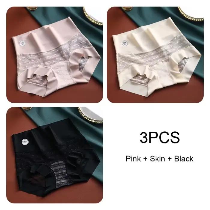 Ensemble de culottes en soie glacée pour femmes, slips transparents, sous-vêtements en linergie, Sex