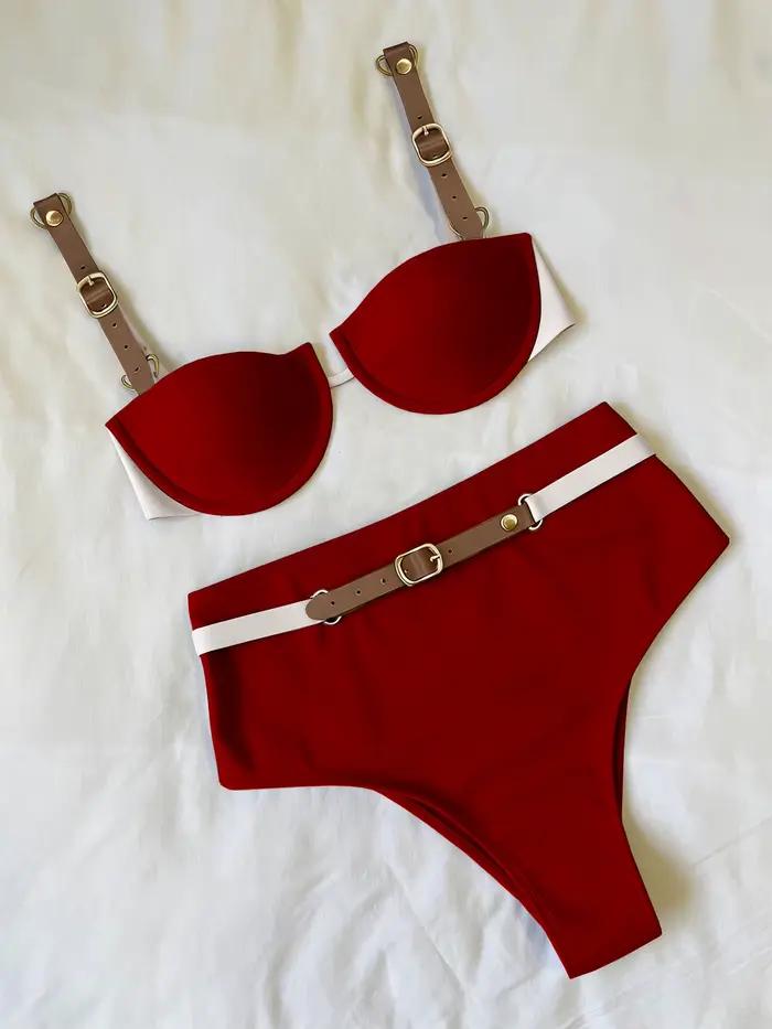 Ensemble de bikini corset tendance 2026 pour femmes, lingerie sexy décontractée en denim, maillot de