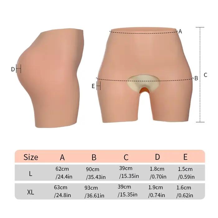 Culotte en silicone pour rehausser les hanches, rembourrage épaissi pour les hanches et les fesses, 
