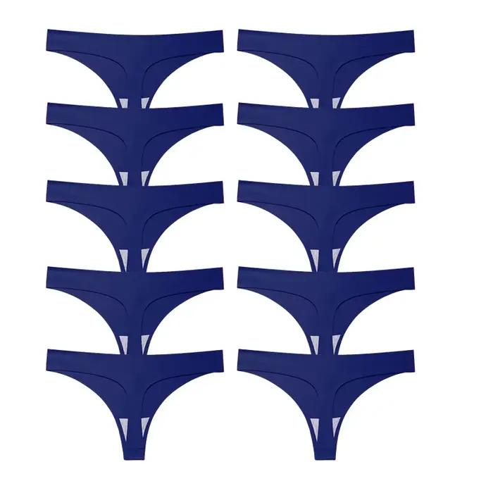 Culottes string pour femmes, sous-vêtements sexy, tanga, lingerie féminine, 3XL, 10 pièces/ensemble