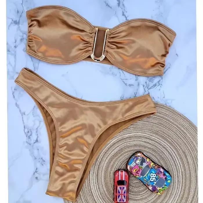 nouveau été solide Push Up femme maillot de bain plage Sexy Bikini ensemble solide maillot de bain p
