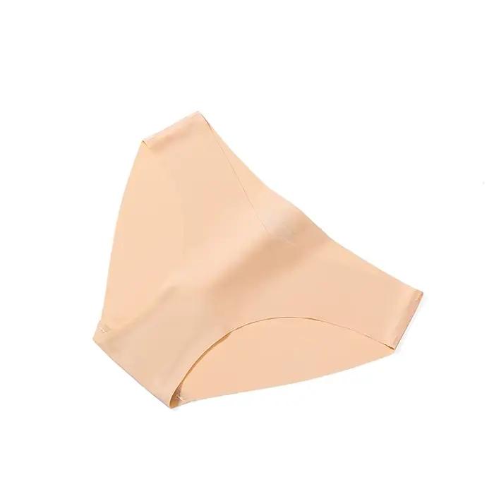 Culotte femme soie glacée sans couture sous-vêtements féminins taille basse élasticité quotidienne s