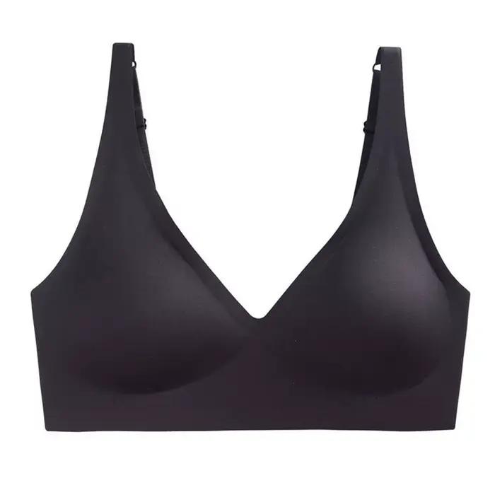 Soutien-gorge léopard sans couture ajusté, dos élégant, antichoc, décolleté en V profond, lingerie e