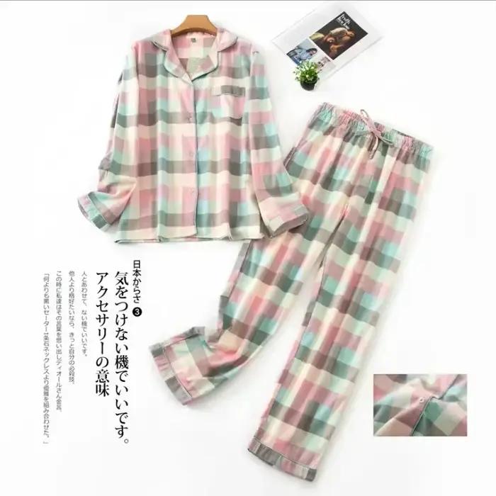 Pyjama femme grande taille S-XXXL vêtements dames flanelle coton vêtements de maison costume automne