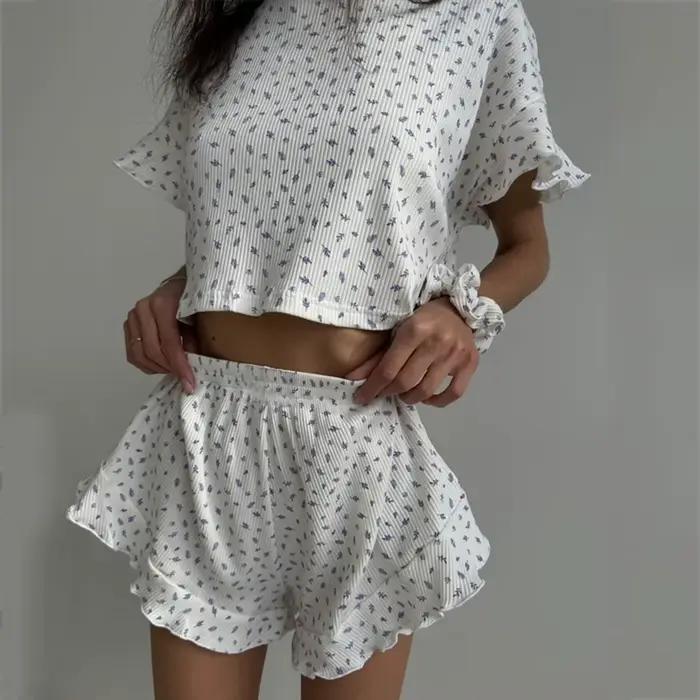 Ensemble de pyjama d'été pour femme, pyjama sexy et confortable pour dormir et se détendre