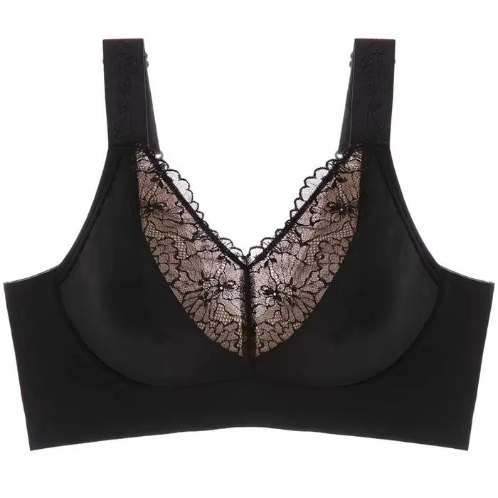 Soutien-gorge sexy en dentelle ultra-fine et respirante, effet minimisant pour poitrine généreuse, g