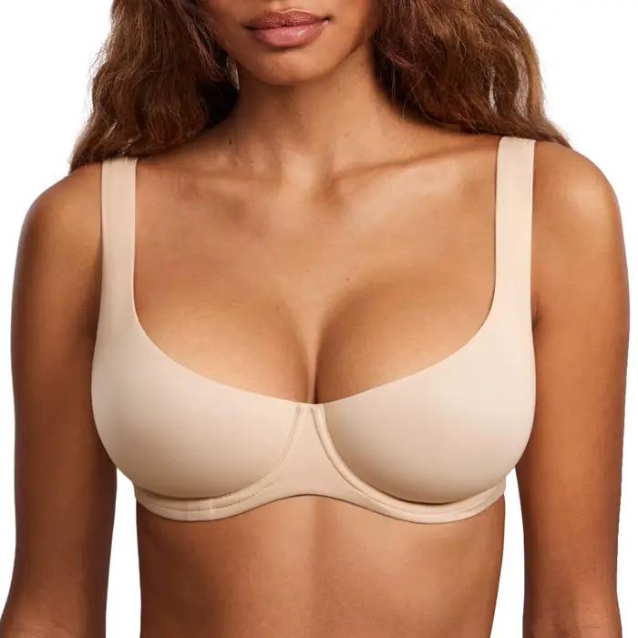 Soutien-gorge balconnet sans couture, sans doublure, à armatures, grande taille, maintien complet, c