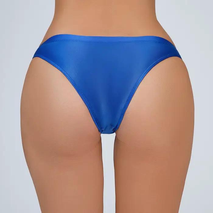 Culotte brillante transparente pour femmes, sous-vêtements transparents sans couture, soie extensibl