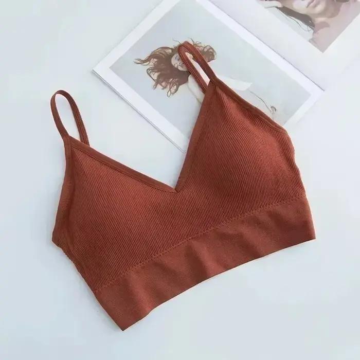 Soutien-gorge Push Up sans couture pour femmes, beau dos, hauts de Fitness, brassière, Bralette, hau