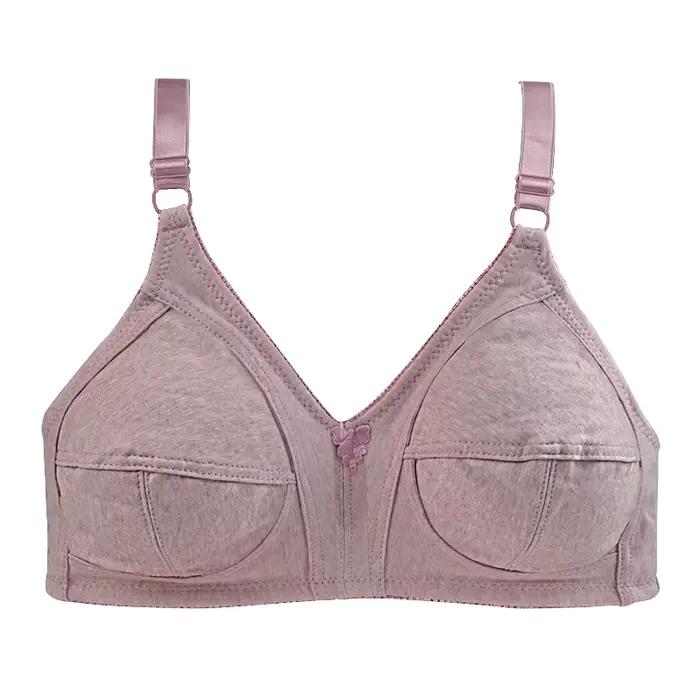Soutien-gorge fin pour femmes, sans fil, en coton, confortable, grande taille 48C 46CD