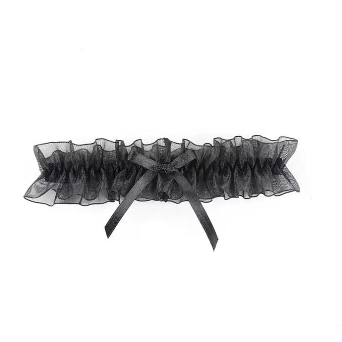 Porte-jarretelles en dentelle avec nœud papillon pour femme, lingerie sexy, boucle de jambe, jarrete