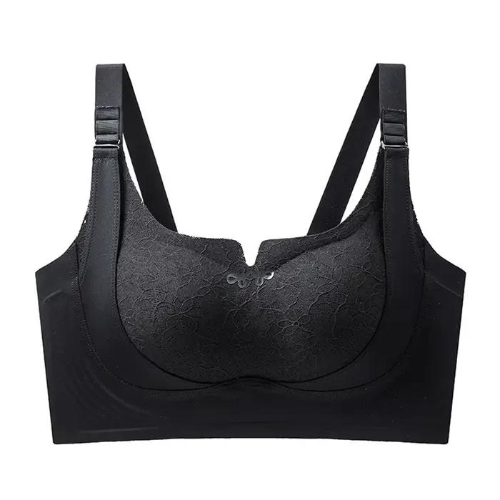 Soutien-gorge à la mode pour femmes, motif floral, bretelles réglables, couleur unie, lingerie éléga