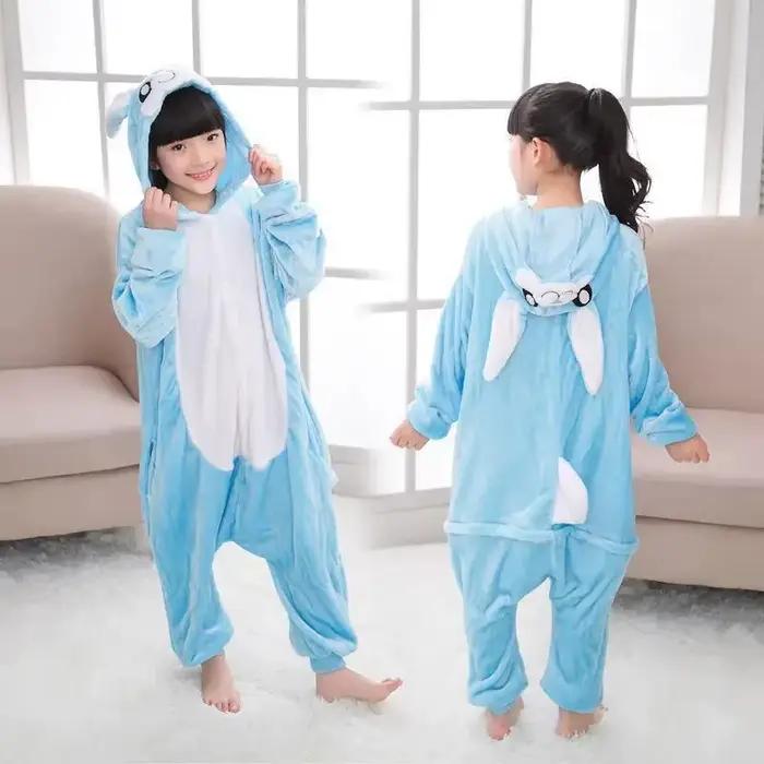 Pyjama lapin de dessin animé Animal mignon rose Performance à domicile Couples Onesie vêtements de n